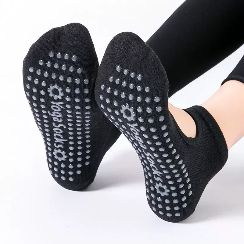 Pilates Yoga Fitness - คุณภาพสูงผู้หญิงถุงเท้าโยคะ Anti-SLIP Breathable Backless ถุงเท้าพิลาทิสข้อเท้าสุภาพสตรีบัลเล่ต์เต้นรํากีฬาถุงเท้าสําหรับฟิตเนส GYM