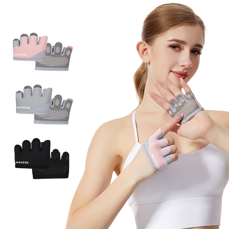 ถุงมือฟิตเนสแบบไร้นิ้วคู่หนึ่ง - Pilates Yoga Fitness บทวิจารณ์และราคา