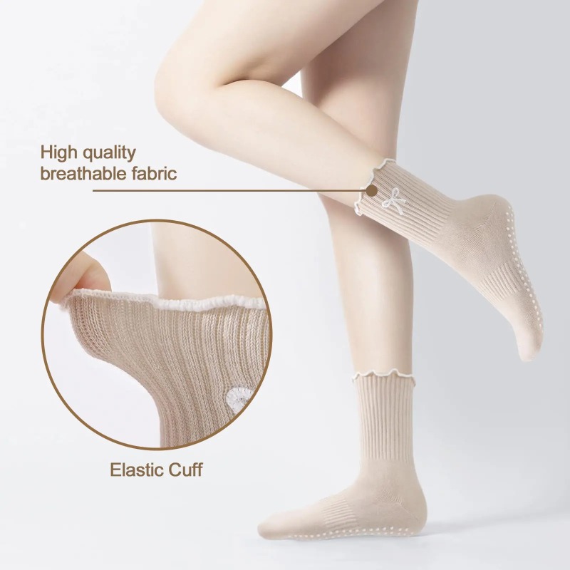 ถุงเท้าโยคะมืออาชีพ สายรัดผ้าฝ - Pilates & Yoga Vida บทวิจารณ์และราคา