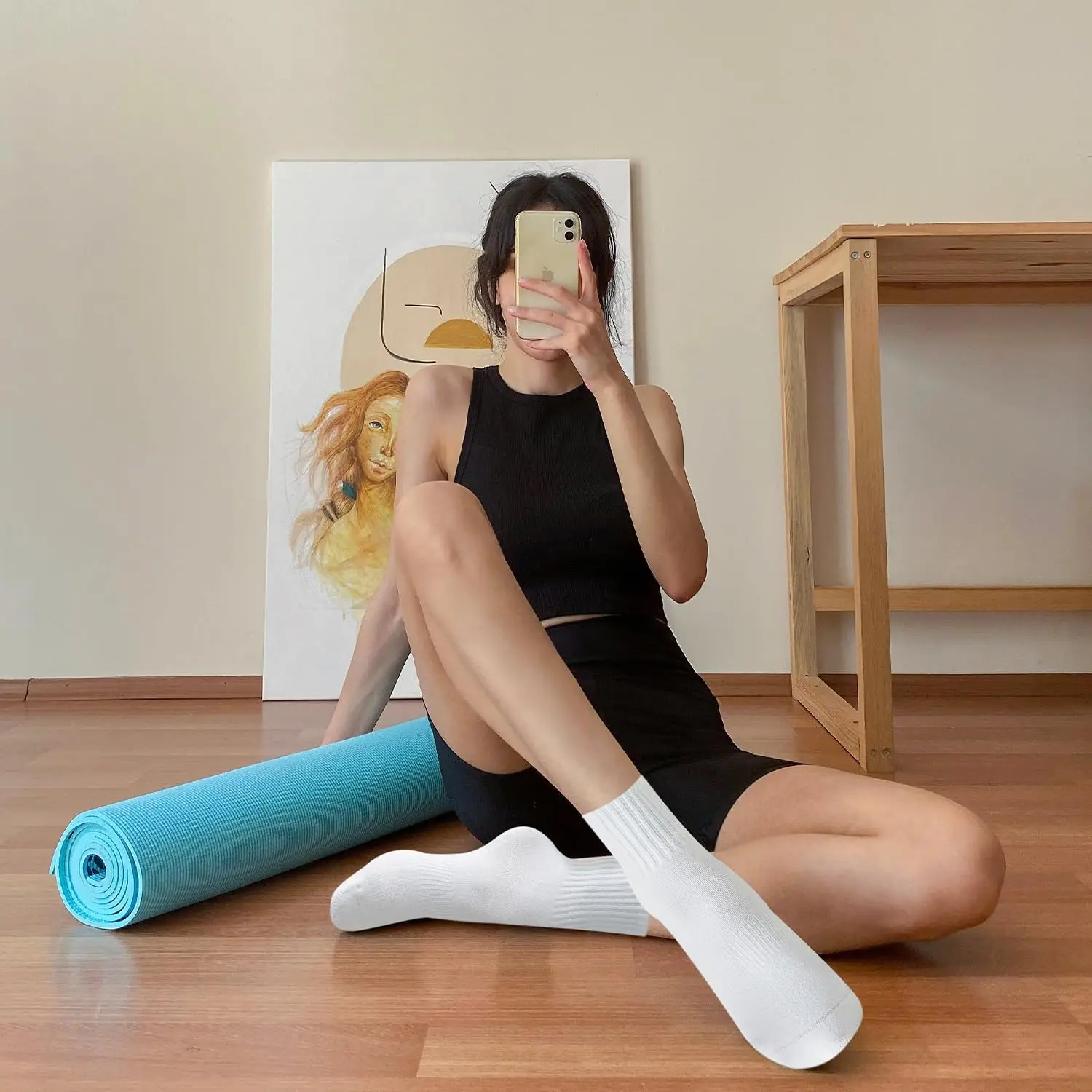 ถุงเท้าโยคะสำหรับผู้หญิง 4 คู่ - Pilates & Yoga Vida บทวิจารณ์และราคา
